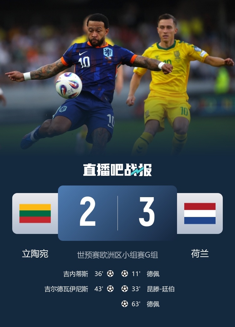 新闻摘要（世界杯小组赛）荷兰跟立陶宛点播体育直播-家点评